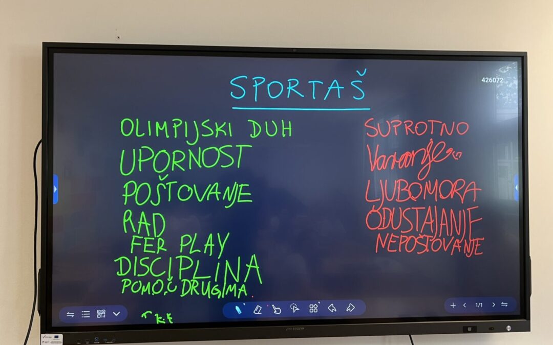 Hrvatski olimpijski dan u našoj školi – danas ne tražimo najboljeg, danas tražimo najbolji tim!